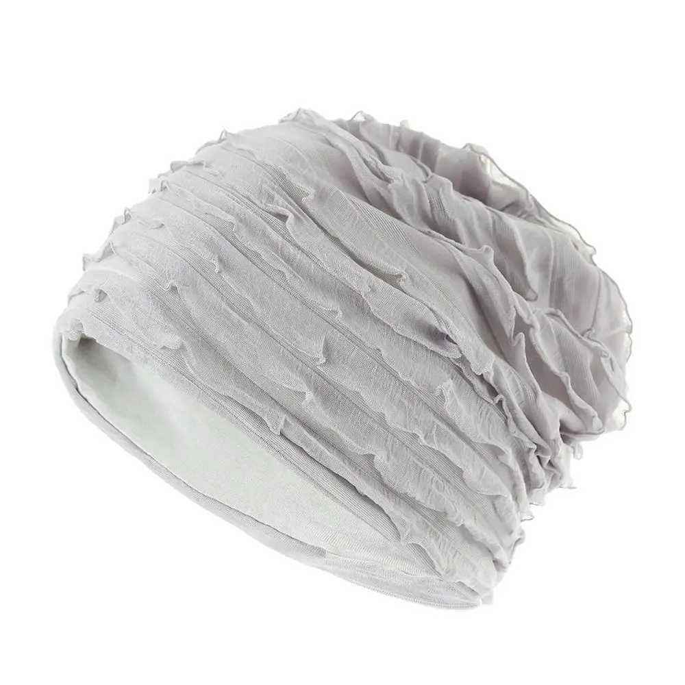 Lightweight Slouchy Beanie Hat Lace Mesh Overhead Thin Bonnet Cap Soft Air Conditioner Protection Thin Knitted Hat