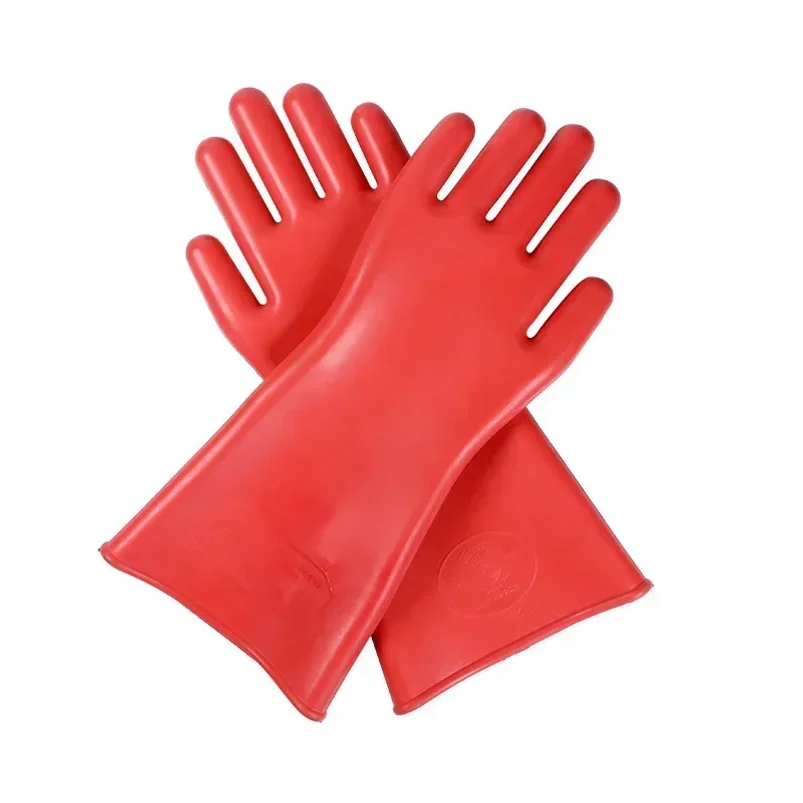 1 Pair 12kv Rubber Electrician Safety Glove Anti-electricity Protect High Voltage Electrical Insulating Gloves