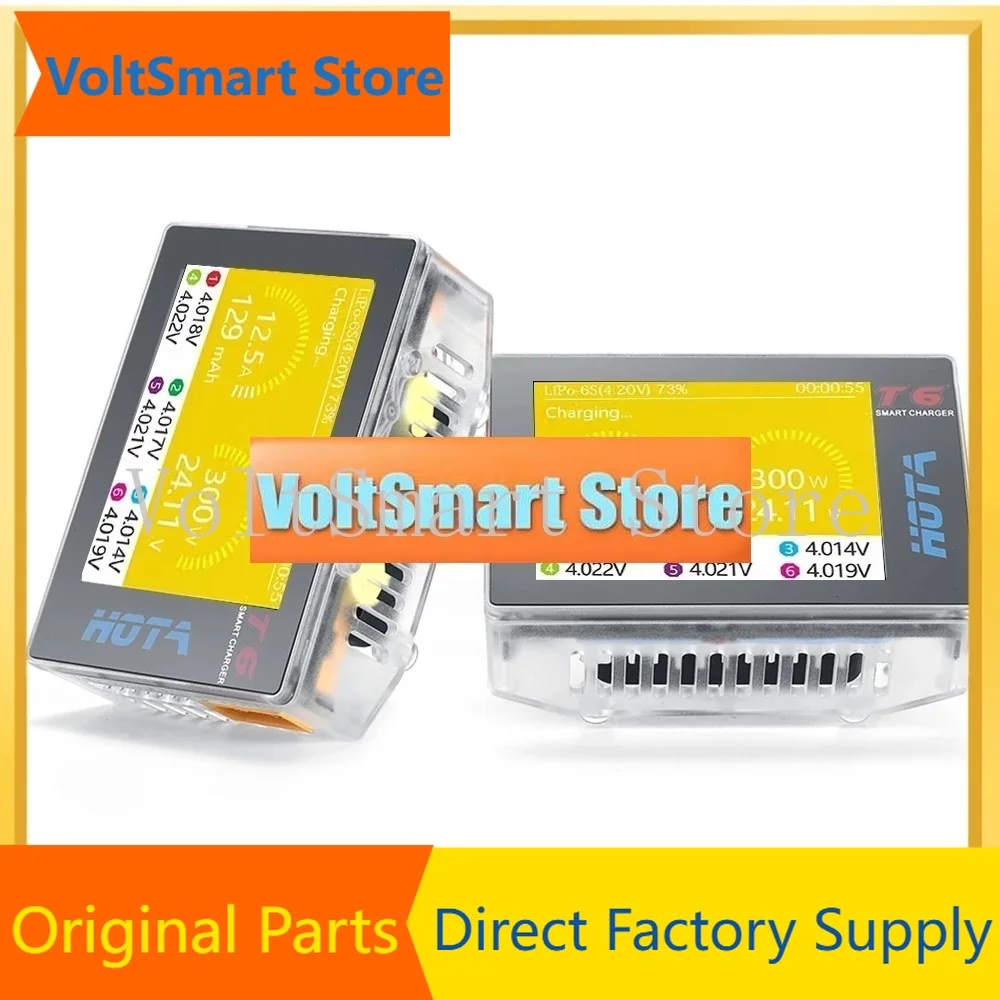 VoltSHOTA T6 300W 15A Battery Charger LiHv Lipo NiMh Li-ion Ni-Cd Digital RC Charger 1-6S Lipo Balance Charger Discharger PD 90W