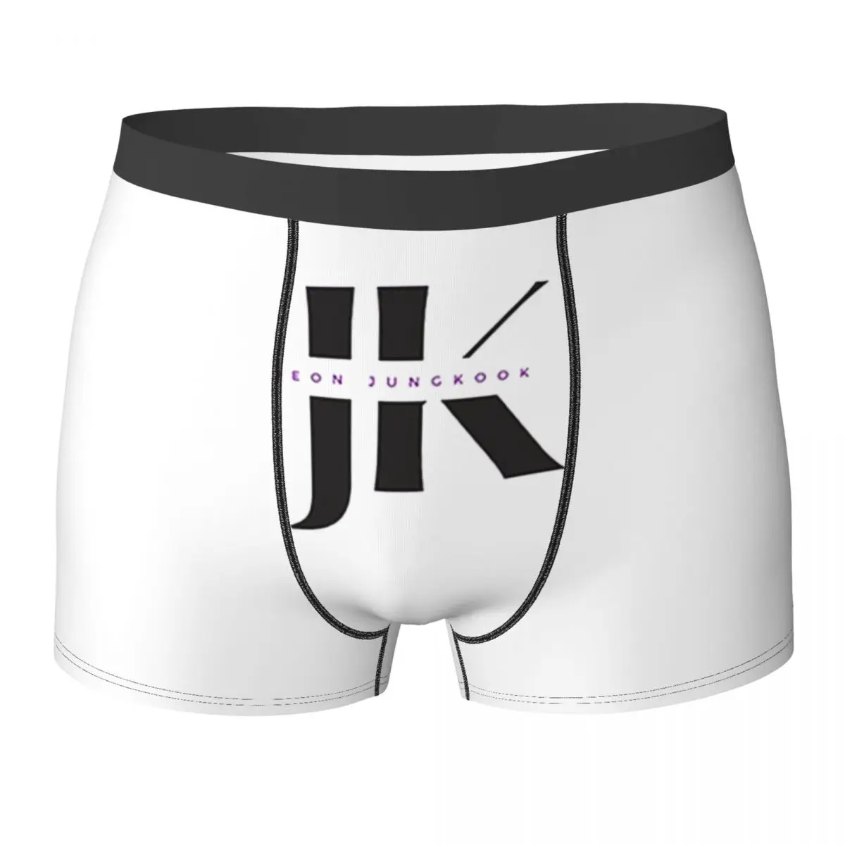 Boxer Underpants Shorts Jeon Jungkook Logo Panties Male Comfortable Underwear for Homme Man Boyfriend Gift