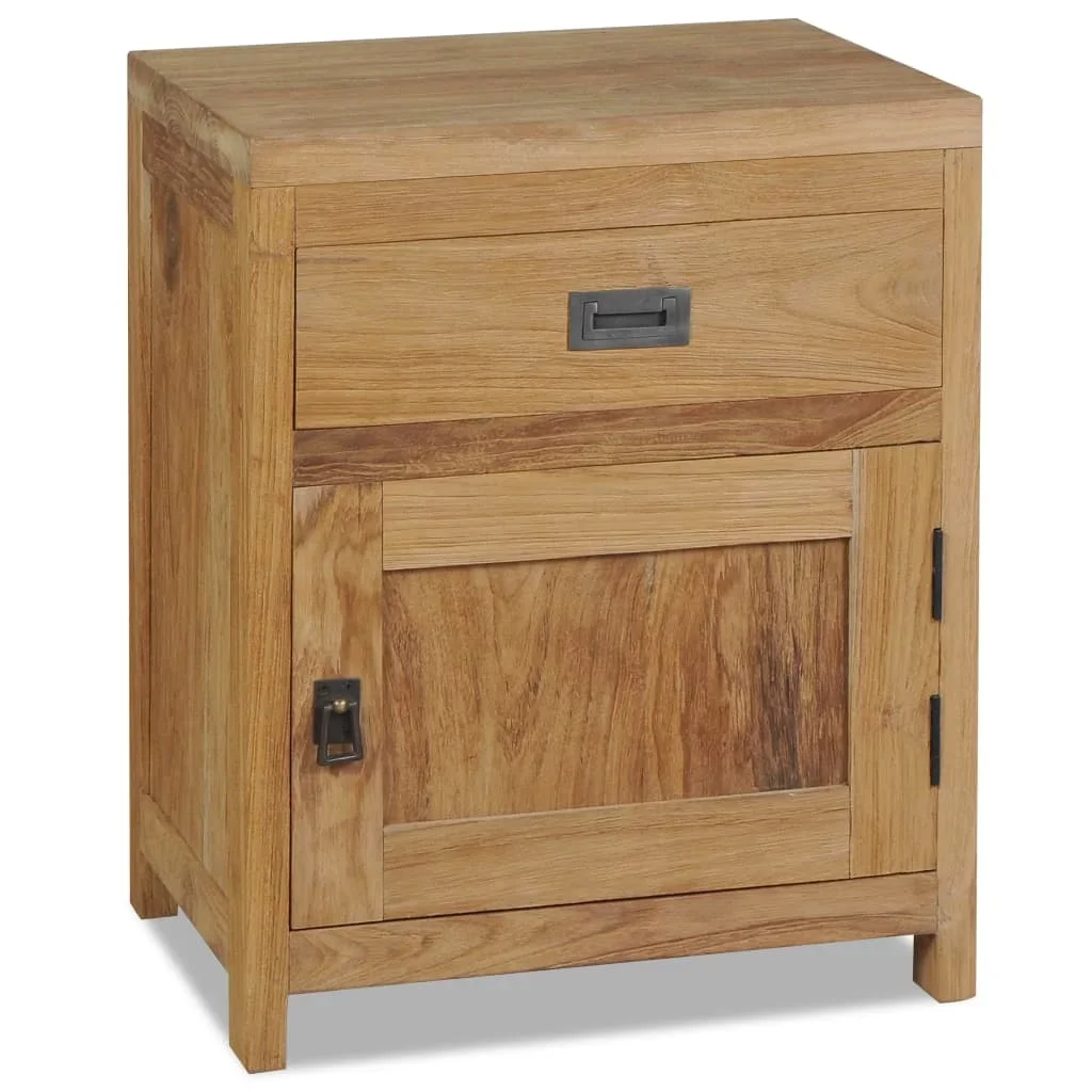 Solid bedside Table Table teck 40x30x50 cm