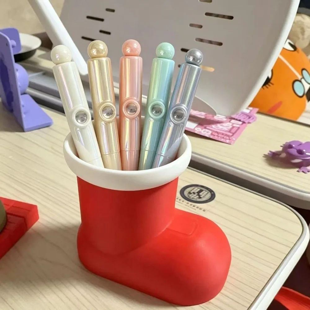 3D Printing Christmas Boots Pencil Holder PLA Desktop Decor Brush Pot Fork Storage Broken-resistant Pen Container for Students