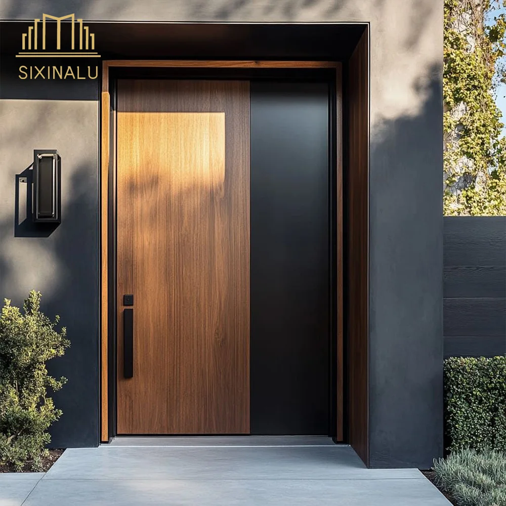 

Sixinula Entrance Doors Main Gate Front Exterior Entry Pivot Door Casement Security Villa Door Carve Aluminum Custom Home Decor