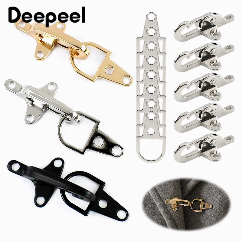 

4/10Pcs 40-65mm Metal Buckles Sewing Pants Jeans Belt Fastener Hook Coat Suit Bag Clasp Carabiner Clips DIY Hardware Accessories