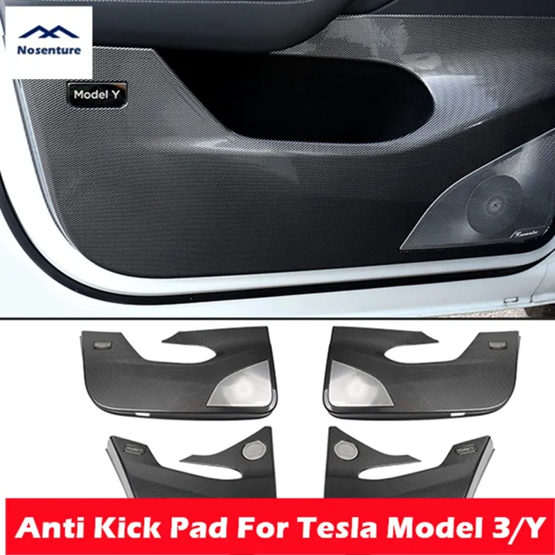 Противоударный защитный коврик для двери для Tesla Model 3, аксессуары для Y-образных дверей из АБС-пластика, защитная пленка для двери из нержавеющей стали