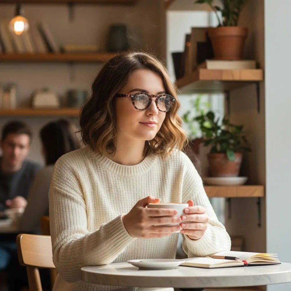 Large Frame Reading Glasses Thick Frame Eye Protection Magnifying Glasses Plus Diopters Brown Fashionable Eyewear Reading Use