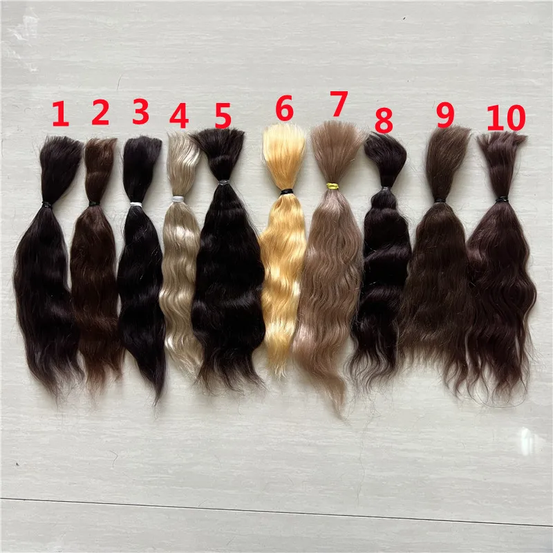 Different Colors Reborn Baby Doll Pure Mohair Brown Color Dark Tea Coffee BJD Mohair Hair Accessory