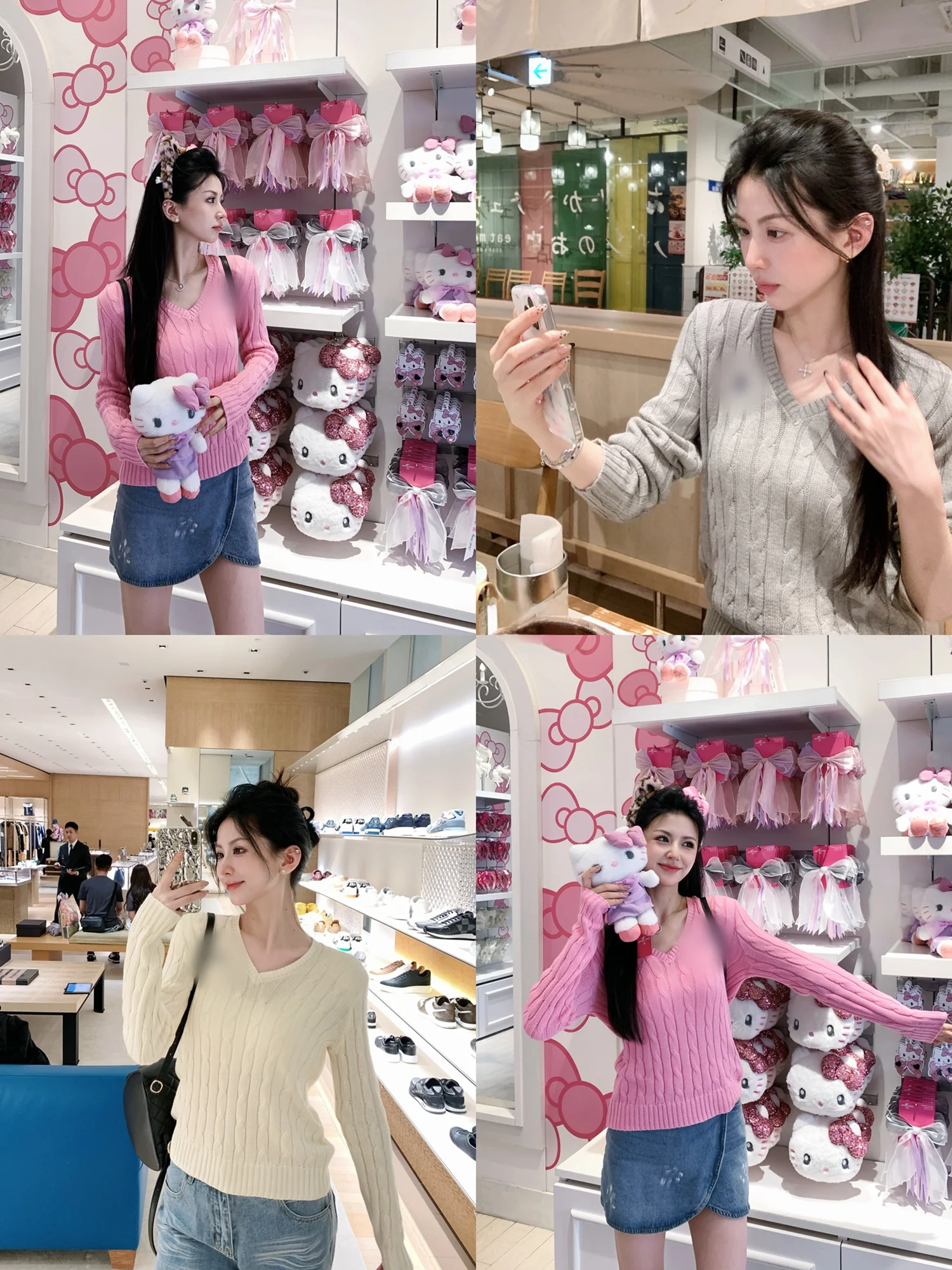 

Классический вязаный свитер с вышивкой слонёнка, V-образный вырез, длинный рукав, женский, приталенный, теплый, повседневный, из хлопка