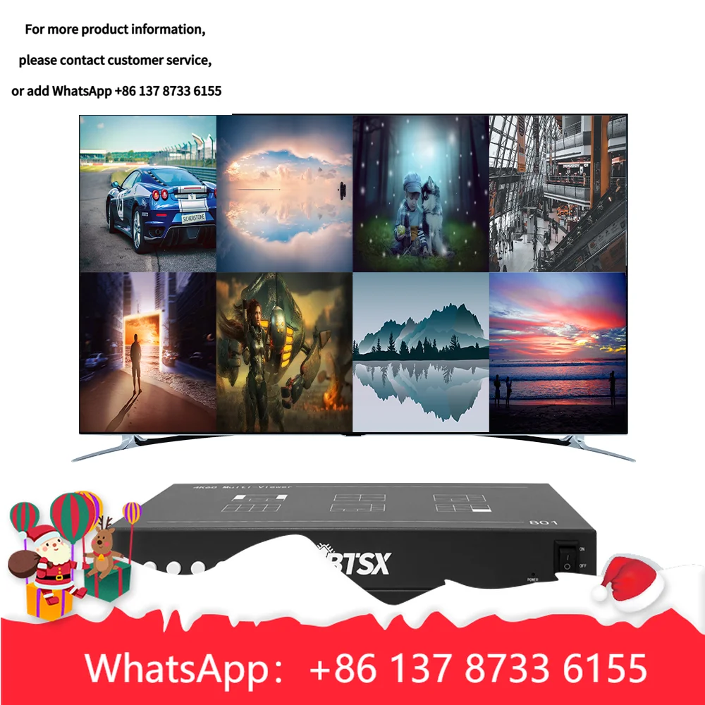 

8-Channel 4K60 Multi-Viewer With DHCP & TCP/IP Control Industrial Video Wall Processor