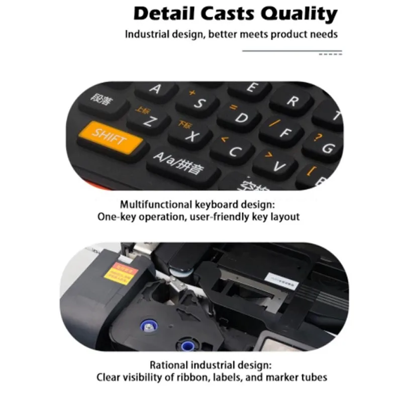P800 Number Tube Printer Wire Number Machine PVC Sleeve Sticker Heat Shrink Tube  Automatic Multi-functional  Number Machine