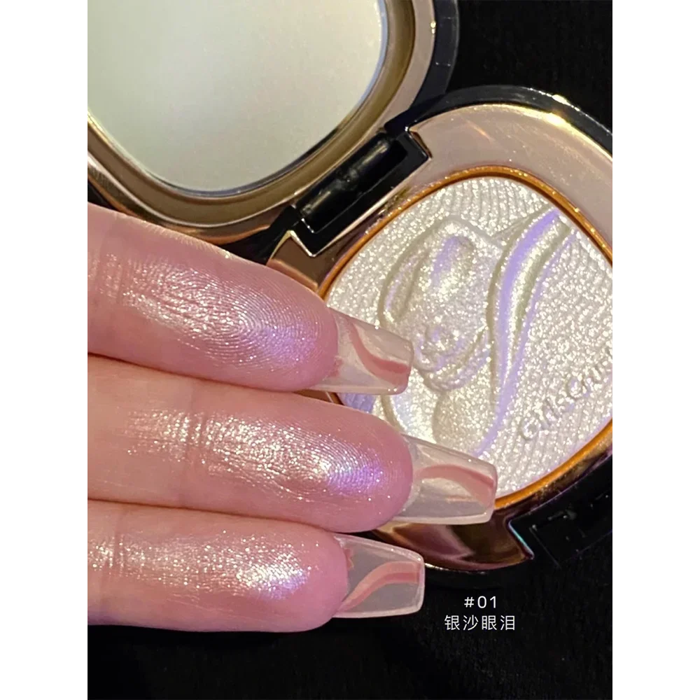 GirlsCrush Einfarbiger Textmarker Hochglänzender Lidschatten Gesichtsaufhellender Schimmer Augen-Nasenpuder Langanhaltende Make-up-Kosmetik