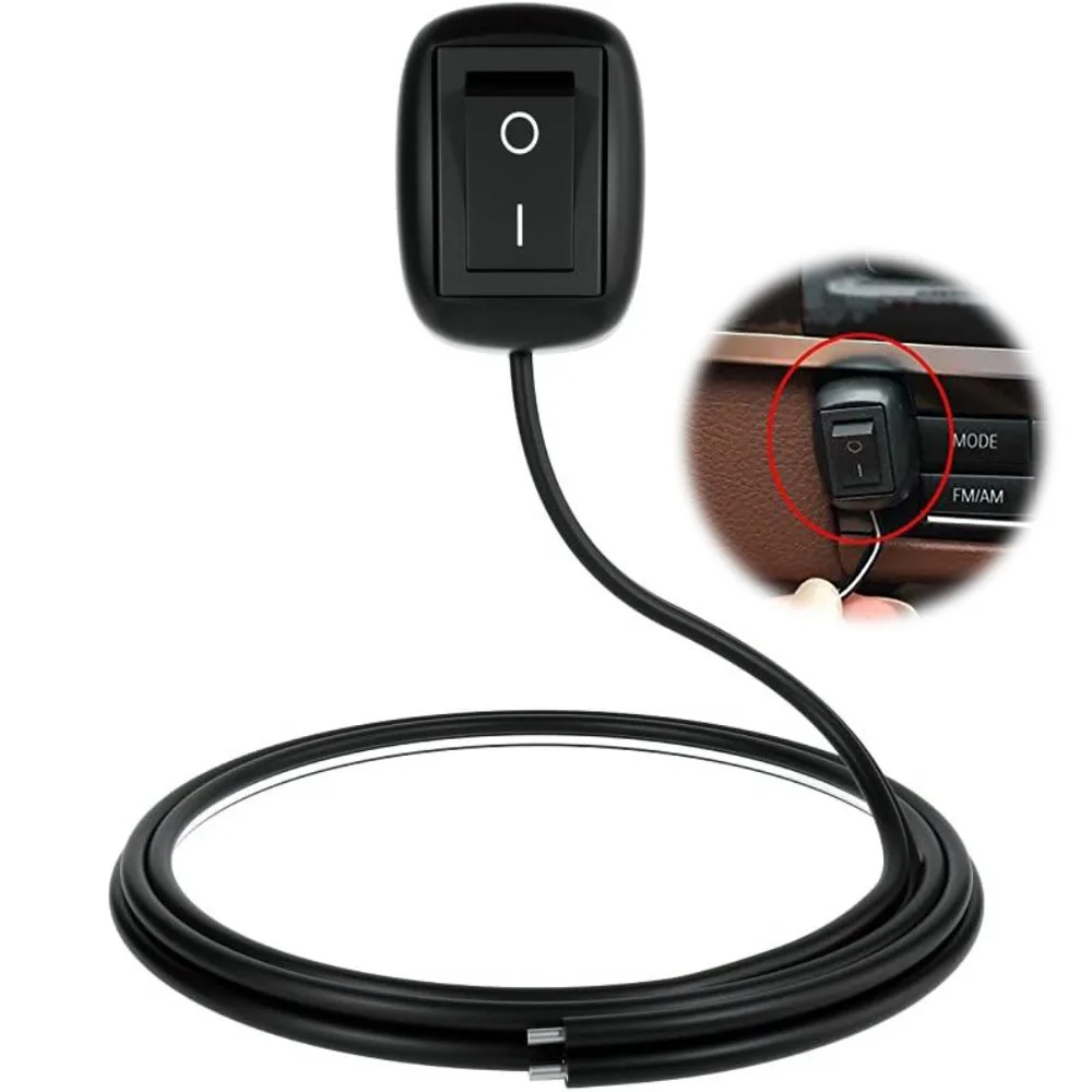 60cm DC 12V Universal Car Switch Paste Type Toggle Switch with Cable for Fog Ring Drive Lights DRL LED Light Bar Mini Button