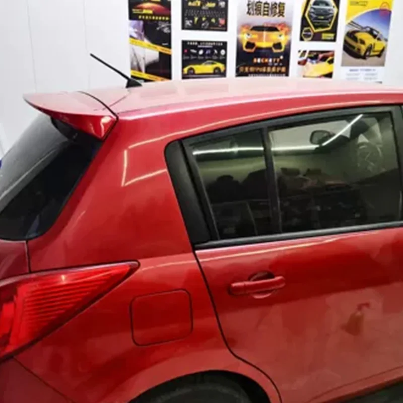 For Nissan TIIDA 2006-2010 ABS plastic carbon fiber exterior spoiler TIIDA hatchback roof spoiler trunk lip cover splitter