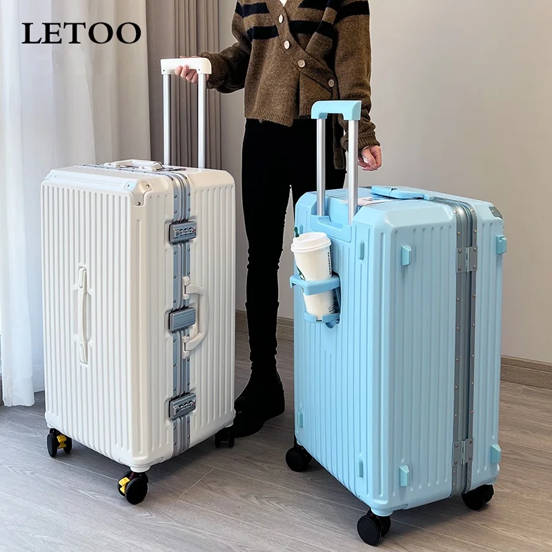 Super Large Capaci Luggage Women Overseas Suitcase Men's 28 Thickened Durable Aluminum Frame Trolley Case  New