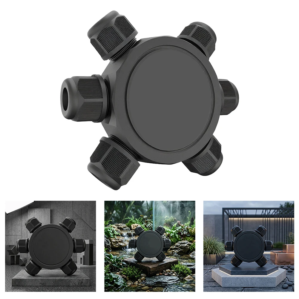 Underground for splice Box Waterproof Cable Distributor Three-in-three-out Config Wall Mountable Design Reliable Cable