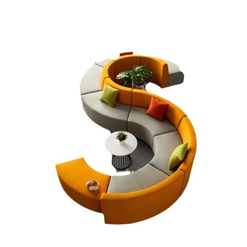 Soft decoration leisure sofa leisure combination sofa early education center leisure waiting sofa