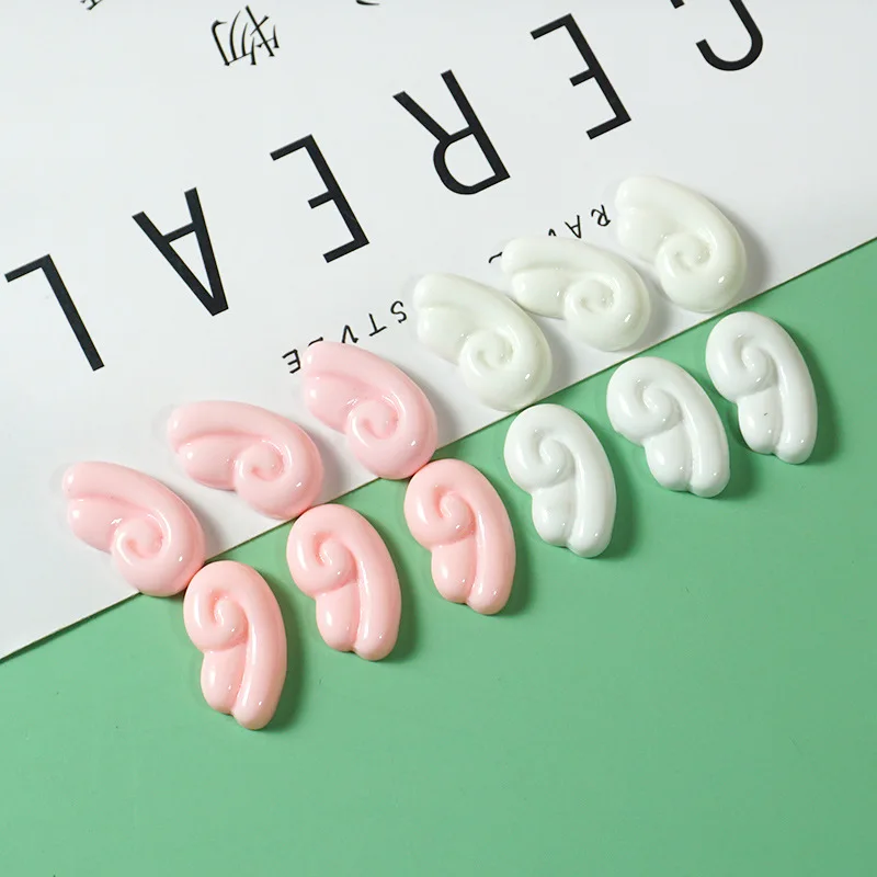 

Best Mini Angel Wings White Powder pair of accessory diy drops glue cream glue phone case decorative blessing bag