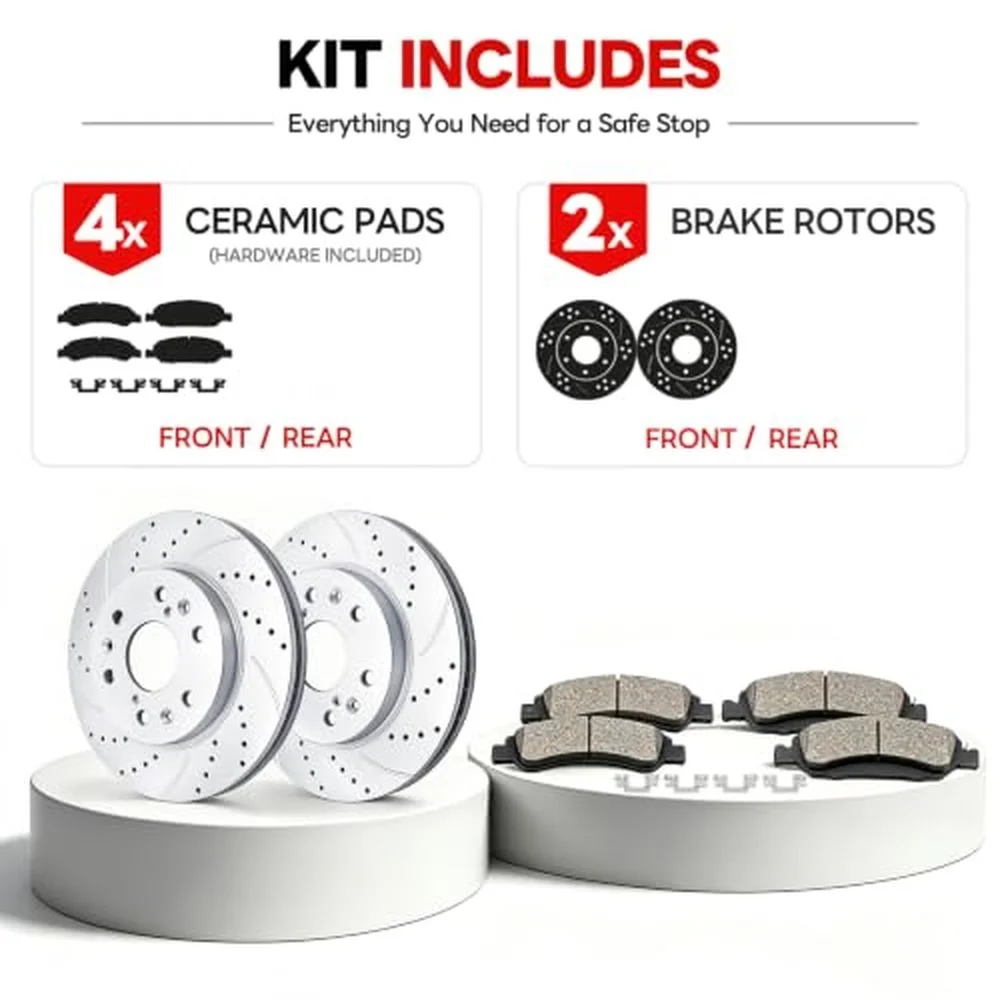 Front Brake Kit for Cadillac Escalade Chevy Silverado 1500 Tahoe