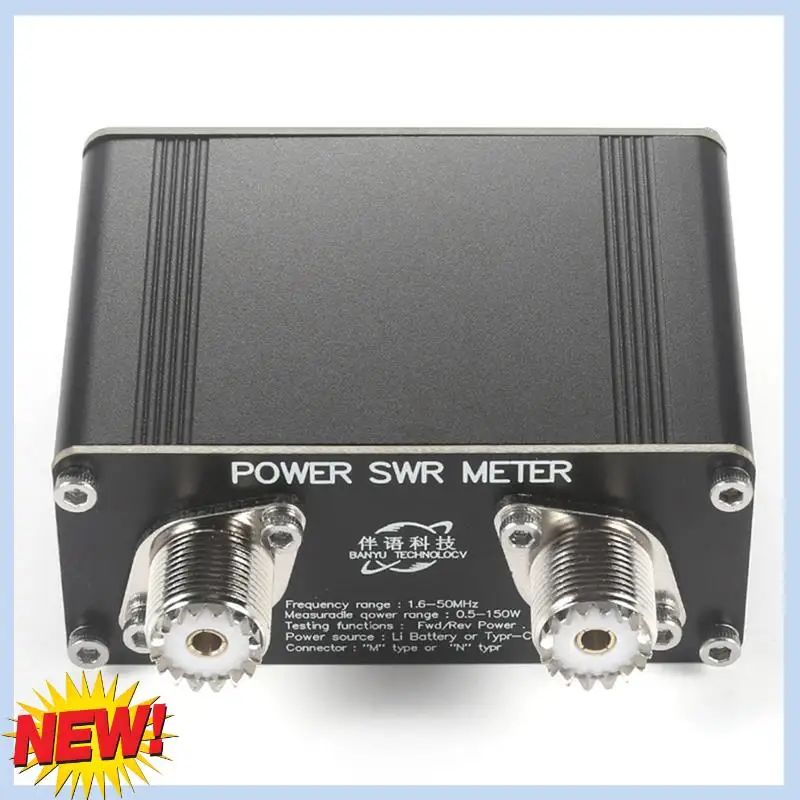 

AT14 SWR Power Meter SWR Meter 1.6-50Mhz 150W SWR Shortwave Standing Wave Meter FM/AM/CW/SSB With Display