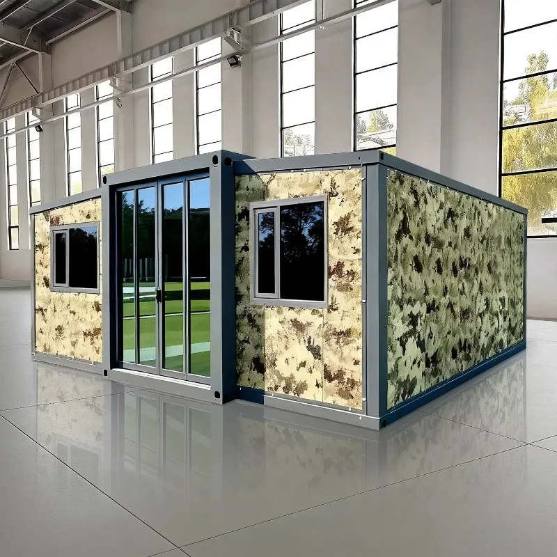 Breathable Greenhouse Office Building Prefabricated 20ft Foldable 4 Bedroom Mobile Home on Wheels Store Container