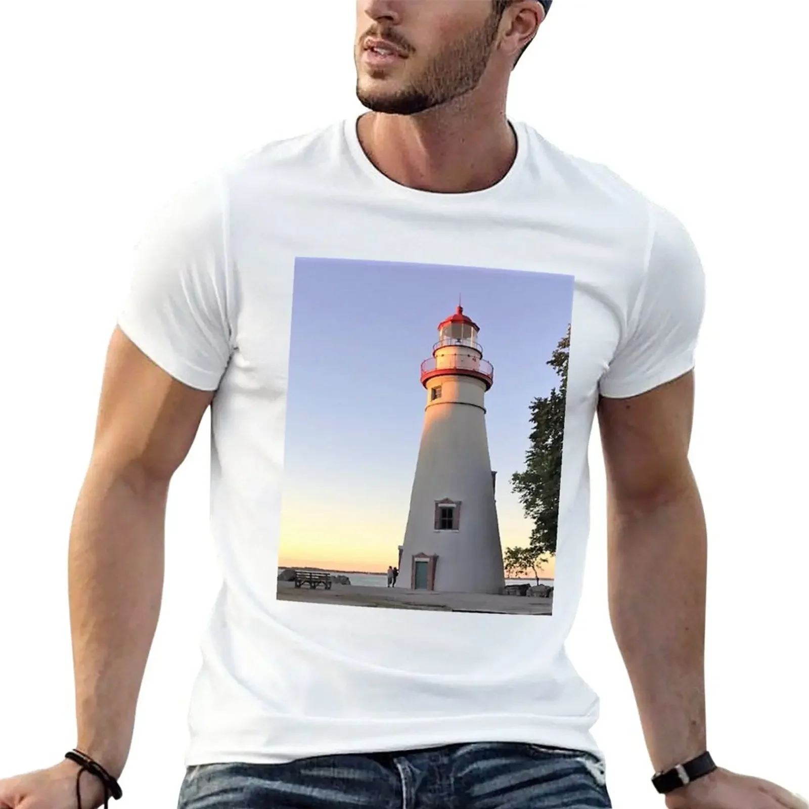 Marblehead Lighthouse (emariephotos001) T-Shirt hippie clothes sublime mens clothes