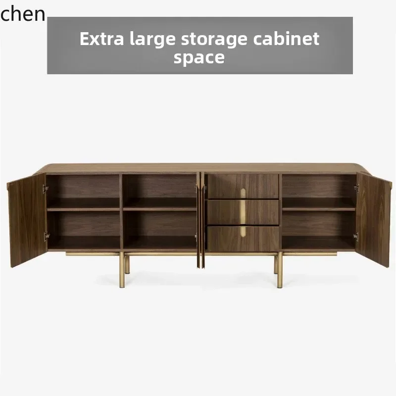 y24-Lacquered Sideboard Entrance Cabinet Entryway Living Room Solid Wood Storage Cabinet Decorative Cabinet Complete Set