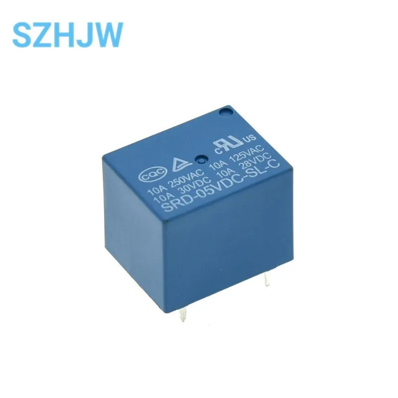 1/5/10pcs Relay SRD-05VDC-SL-C SRD-03 05 06 09 12 24 12VDC-SL-C 5PINS 3V 5V 9V 6V 24V 12V High-quality 10A 250VAC 5PIN