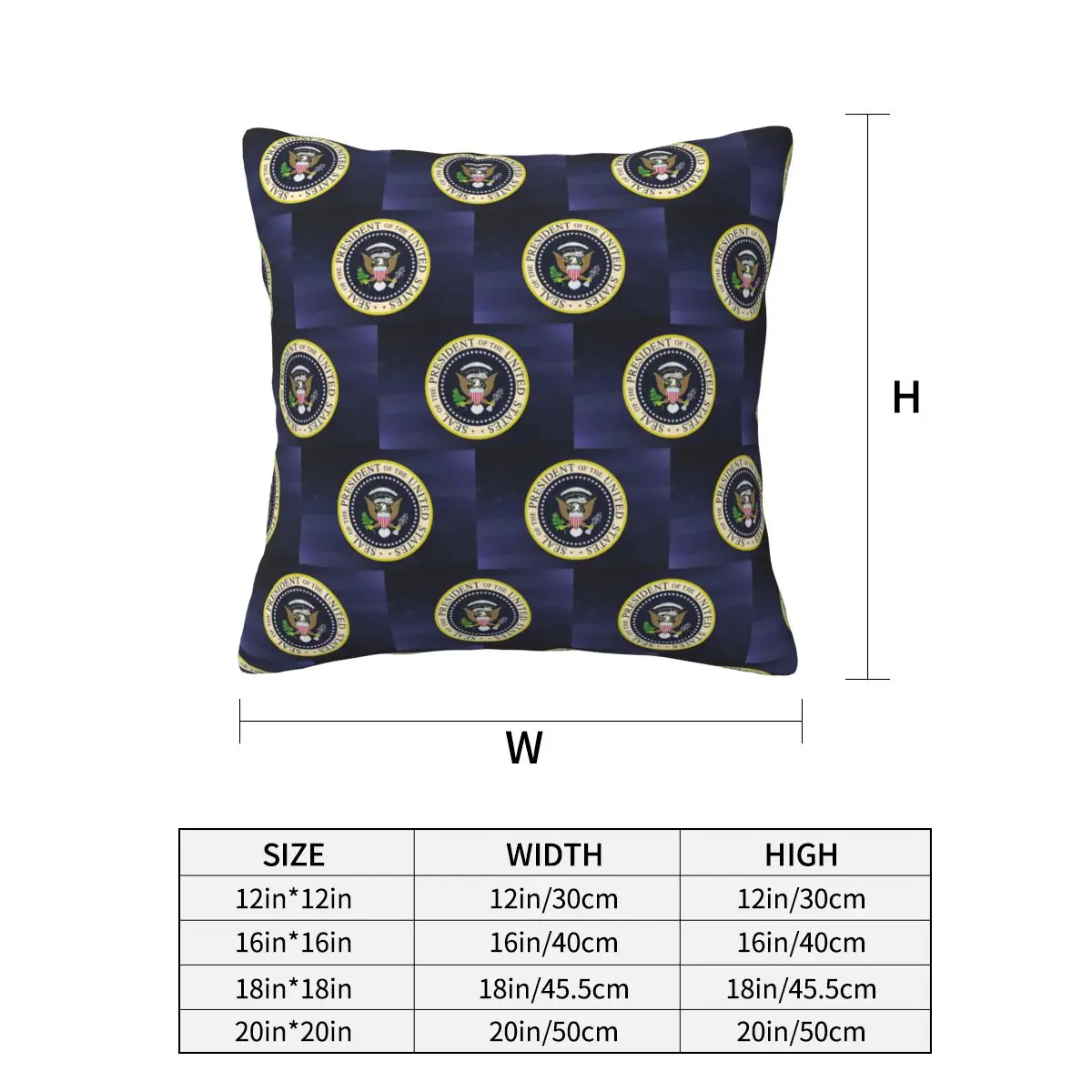 Seal Of The President Of The United States Square Pillowcase Pillow Cover Cushion Decor Comfort Throw Pillow for Home Bedroom