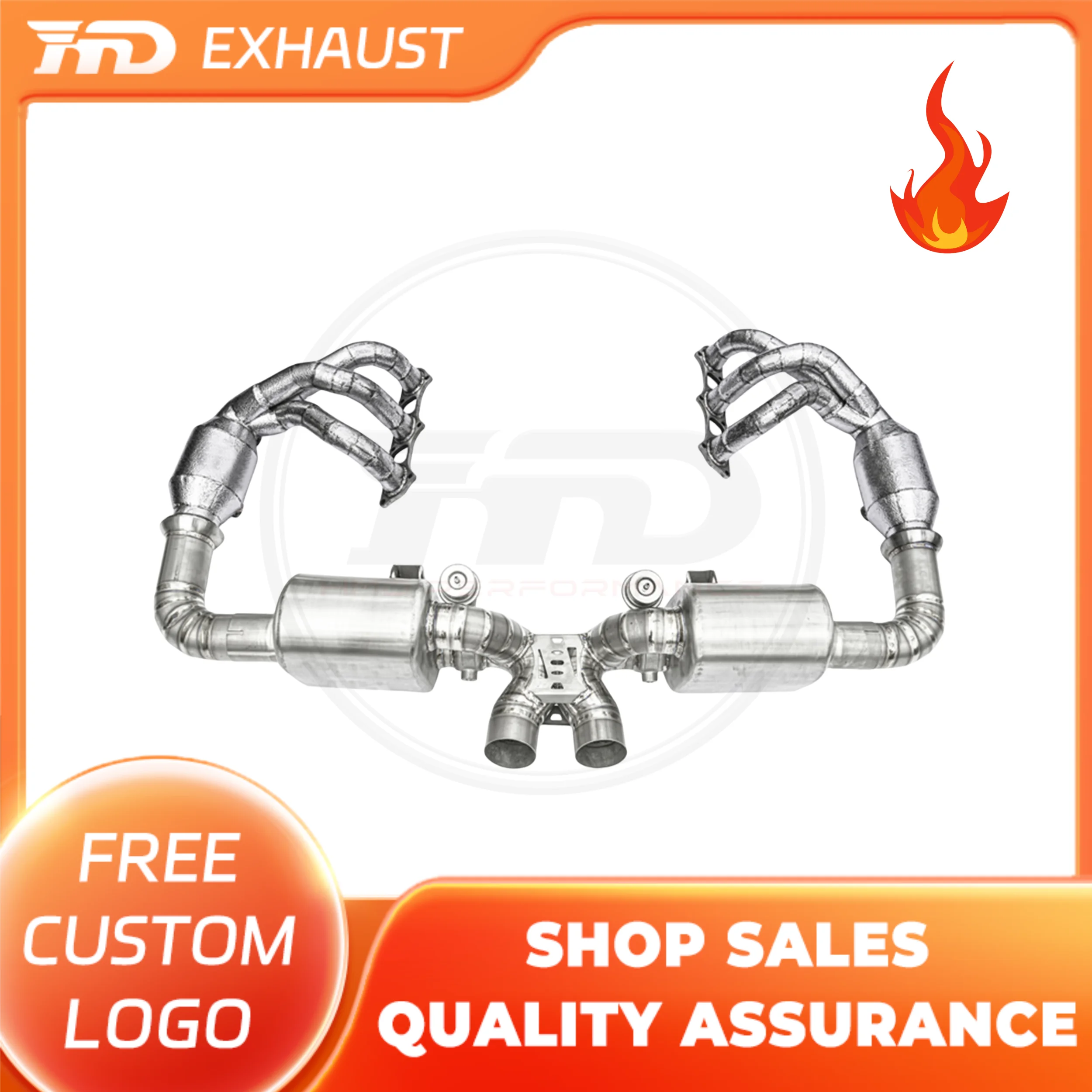

HMD Hot sale Exhaust pipe Titanium Alloy Manifold Catback for Porsche 911 991.1 GT3 Autos Accesorios Electronic Valve Muffler