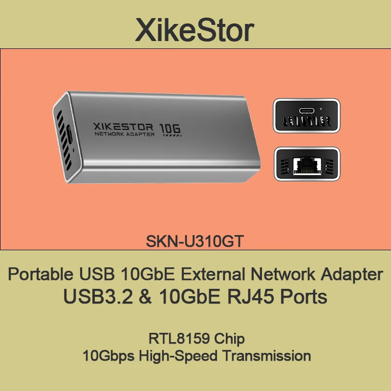 USB-C 10G BASE-T RJ45 LANアダプター RTL8159 Amazon.com: 10G USB Network Adapter | Supports USB3.2+