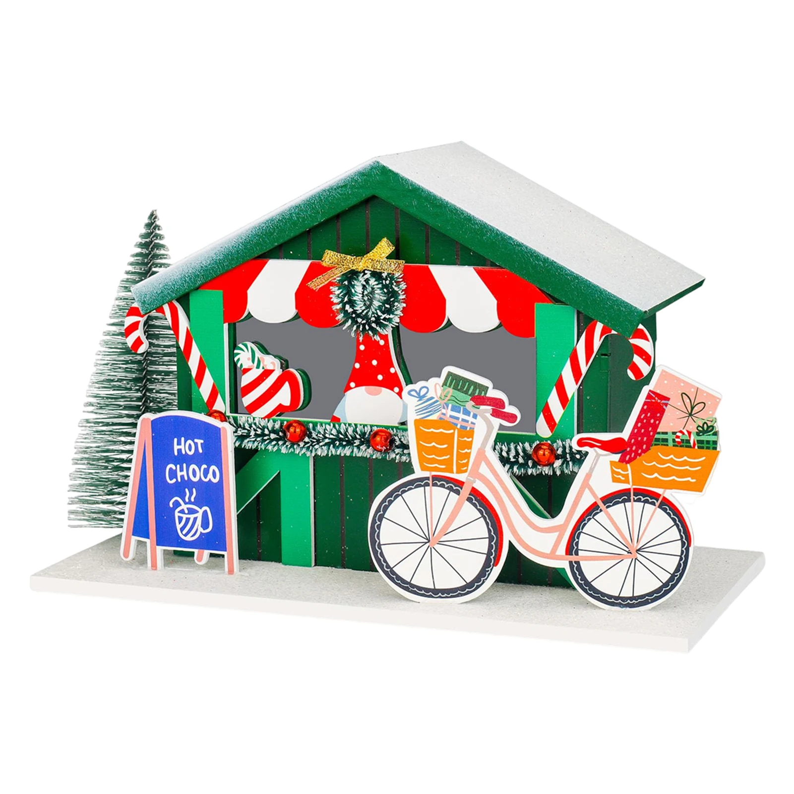 

Sturdy Christmas Village Sets Add Festive Atmosphere To Home Rich Elements Wood Lighted Decor Café