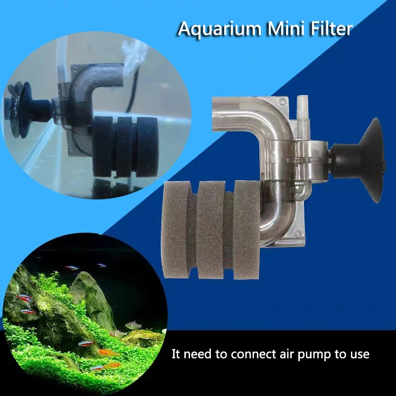 Mini akwarium filtr gąbkowy akwarium krewetki staw pompa powietrza biochemiczny filtr gąbkowy bio gąbki filtry miniaturowe Filtro Aquario