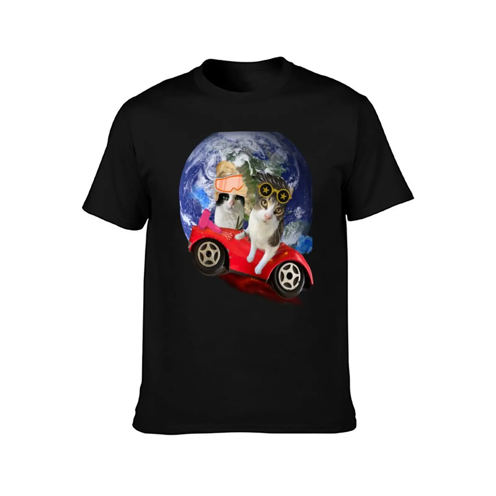 Cutout shape Ernie and Zora go worldwide T-Shirt Large Size Casual Short Sleeve Top T-Shirt