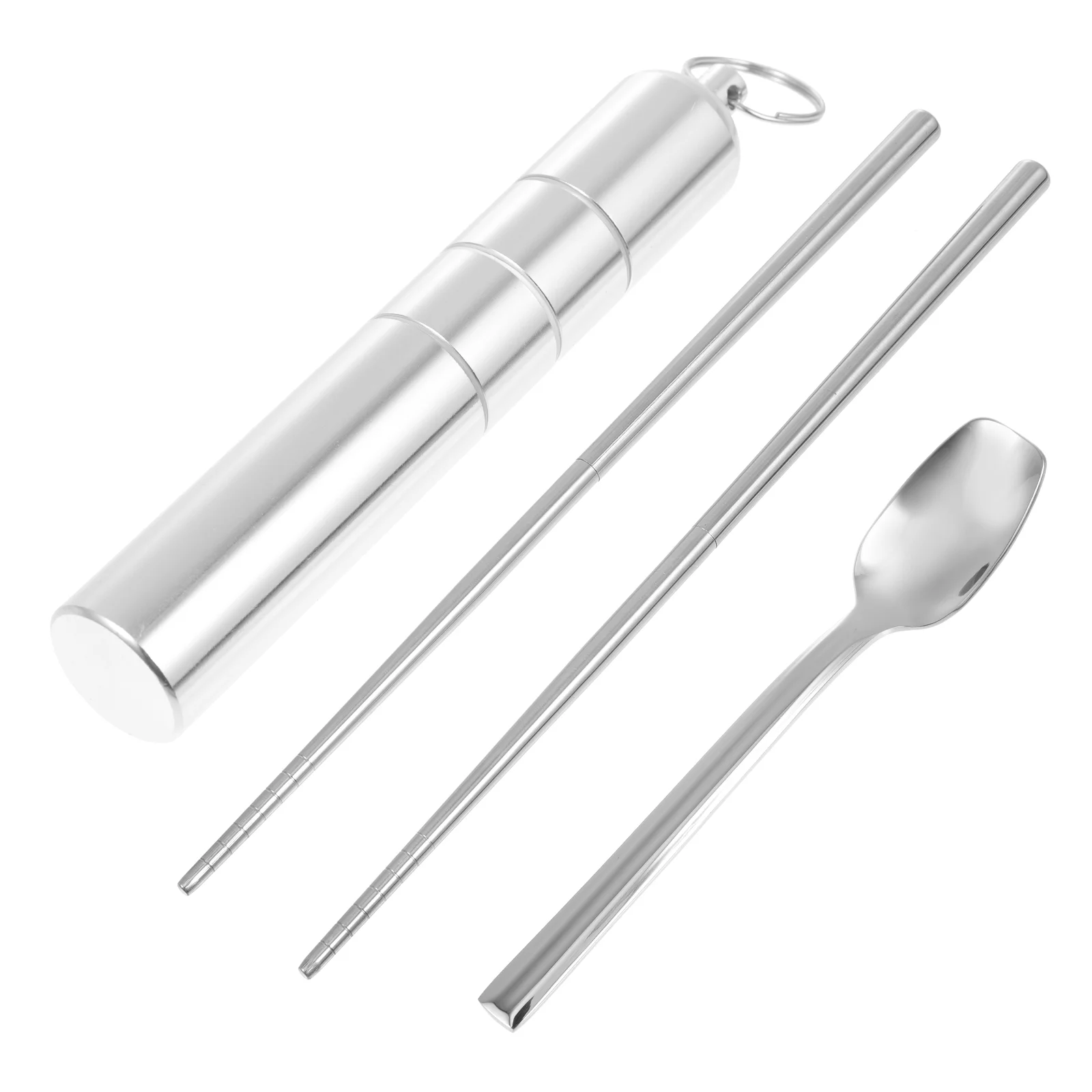 Folding Chopsticks Safe Cutlery Stainless Tableware Spoon Trustworthy Sturdy Dinnerware 304 Steel Portable Set