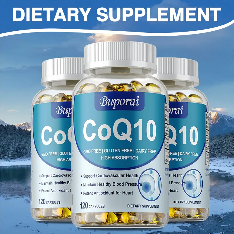 

Coenzyme Q-10 Capsules - Supports Heart, Cardiovascular Health, Enhances Immune Function, Increases Energy, Antioxidant
