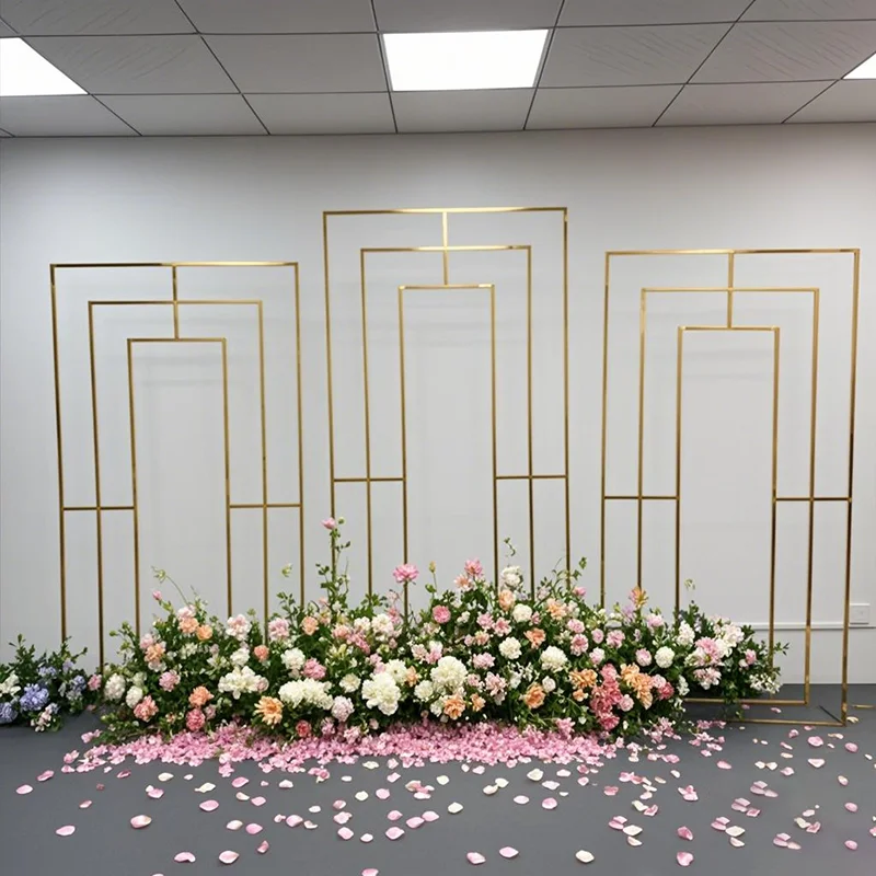 

1/3 шт. арка для украшения свадебного фона, железное искусство, полка с золотым экраном, реквизит для украшения сцены на открытом воздухе,