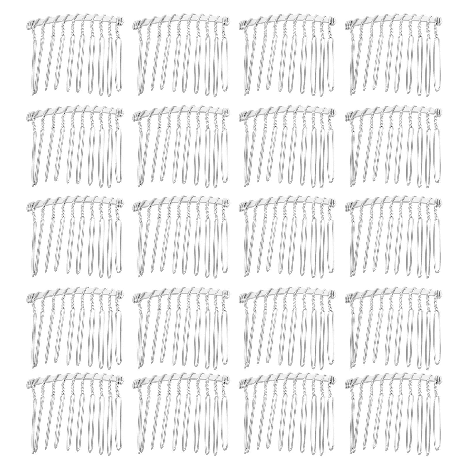 

50 шт. свадебных гребней для волос с мелкими зубцами, металлические, в форме короны, надежно фиксирующие прически, для свадебных фатов, заколки для волос для женщин