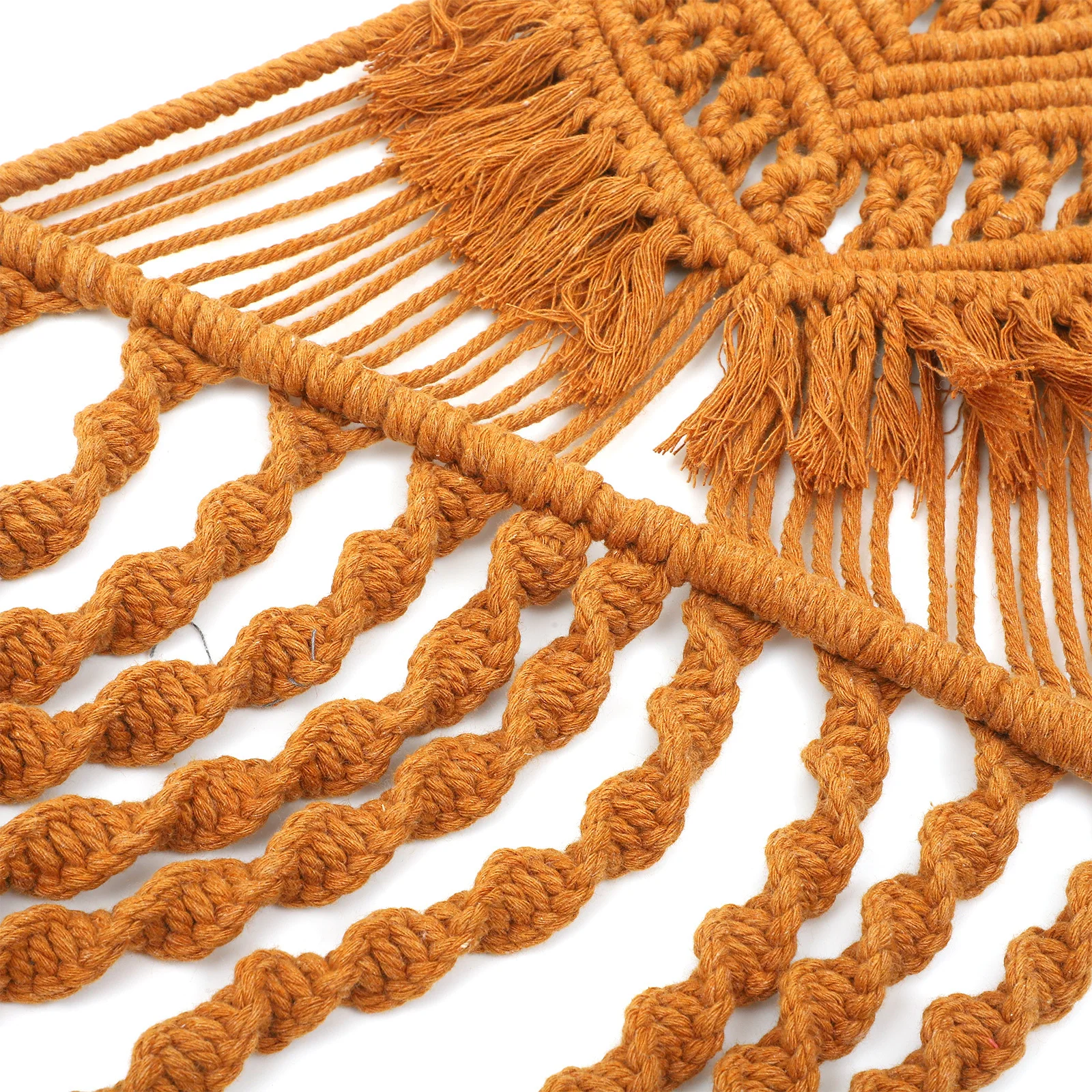 

Macrame Woven Wall Hanging Triangle Tassel Geometric Boho Decor Bedroom Living Room Decoration Bohemia Style Wall Art