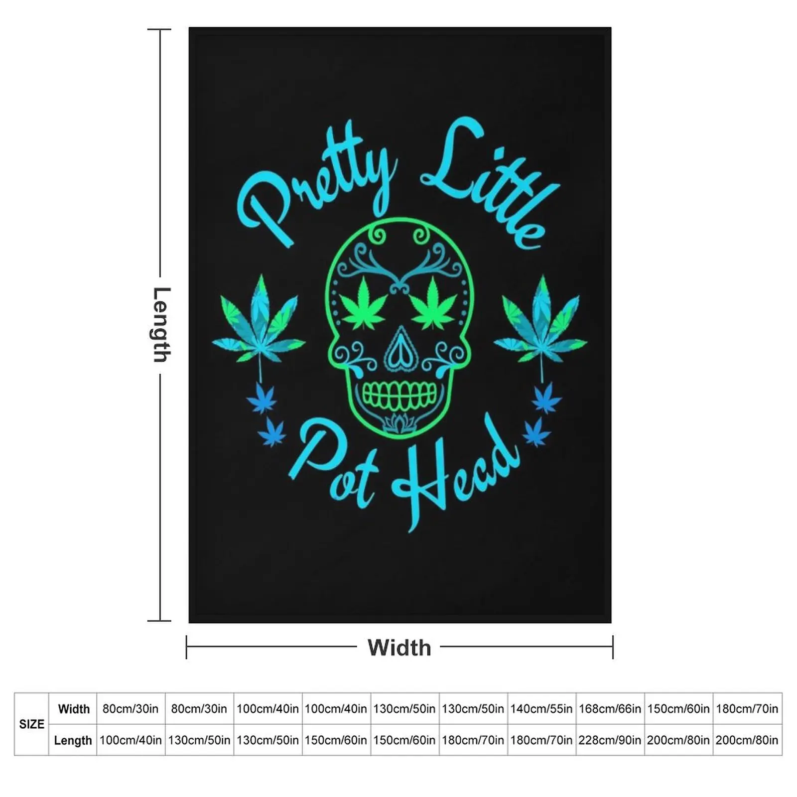 Pretty little pot head Neon Throw Blanket Camping Softest Multi-Purpose for babies Shaggy Loose Blankets