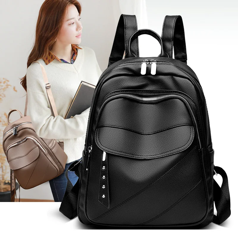 New Arrival PU Backpack Purse for Women Shoulder bag Soft Crossdody Bag Large Elegant Casual Daypacks