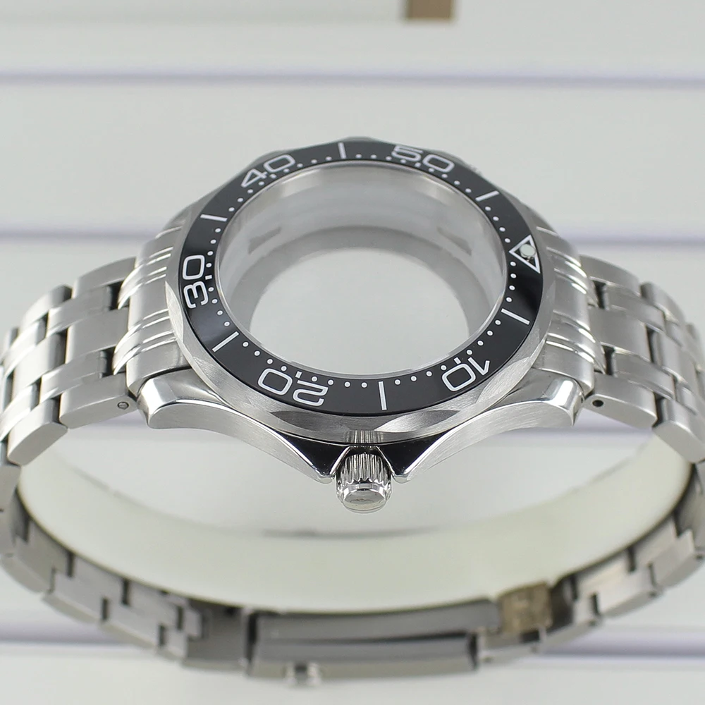 41-mm-Gehäuse für Herrenuhren in Silber, 316L-Armband für Seamaster 300, 31-mm-Zifferblatt, NH35-, NH36-, NH38- und NH34-Uhrwerk, Saphirglas, wasserdicht bis 100 m. – Detail 5