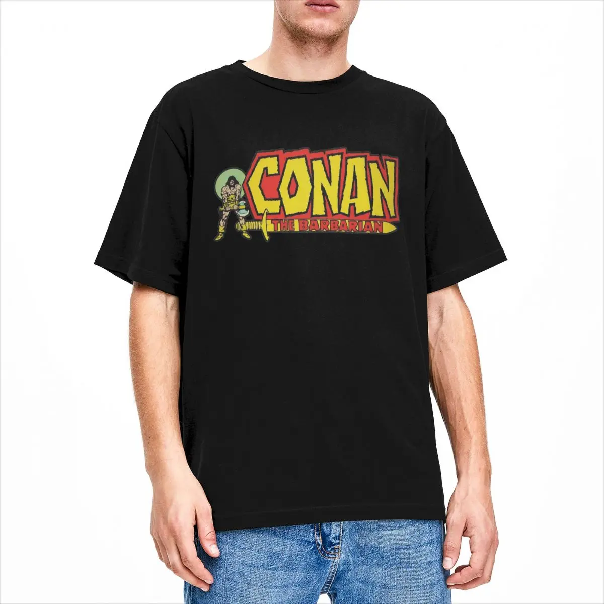 Men Women's Conan The Barbarian Graphic Shirts Outfits Novelty Pure Cotton Cimmerian Warrior T Shirts Tee Clothing All Seasons