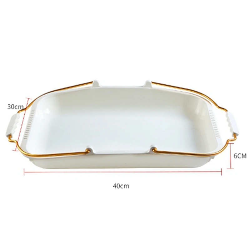 Top-Bread Serving Trays Bakery Bread Tray With Handles Bakery Supplies Bread Container Tray For Bread Shopping