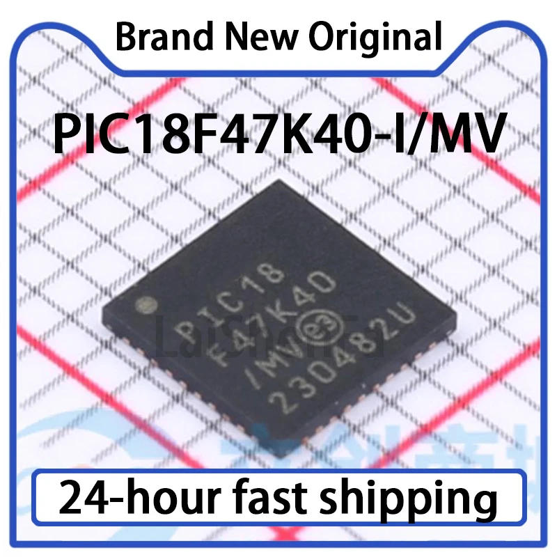 2PCS PIC18F47K40-I/MV Package UQFN-40 Microcontroller Original Stock