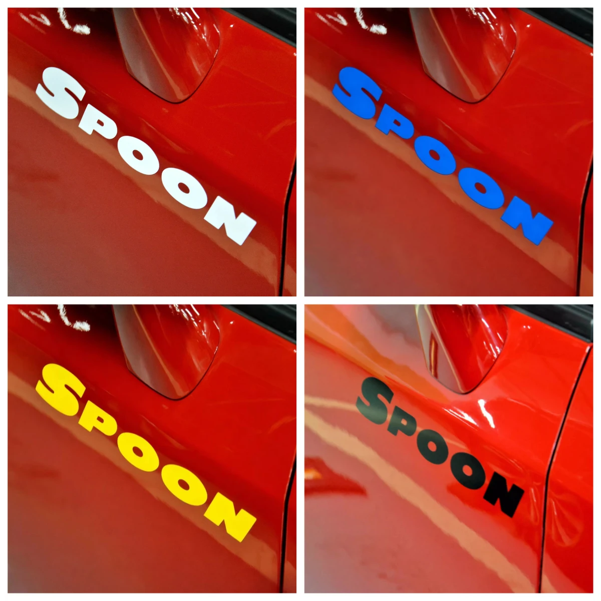 

Motorcycle Racing Helmet Sticker, Car Side Door Vinyl Decal, Modified Spoon Type 1, Car Accessories