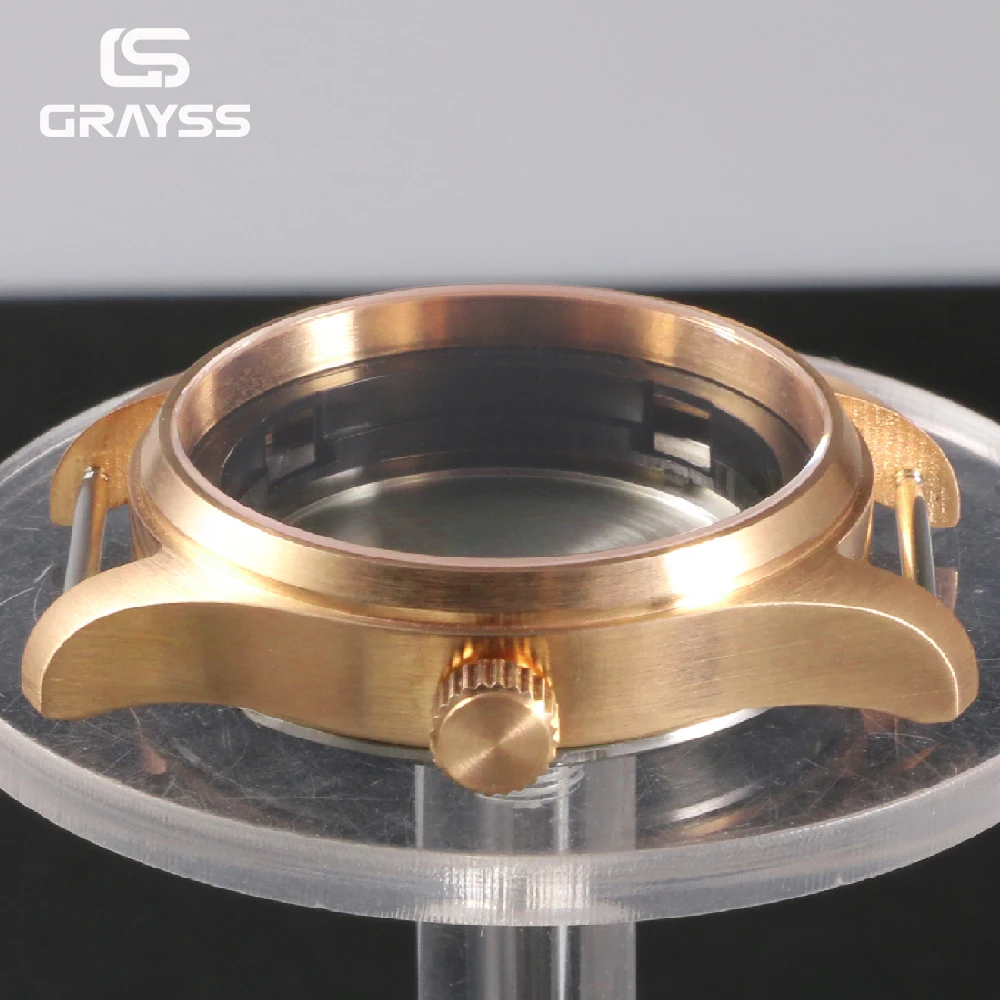 Cusn8 Echtbronze Pilot 36/39mm 20ATM Uhrengehäuse AR Saphirglas für NH34 NH35 ETA2824 PT5000 Taucheruhr Mod – Detail 6