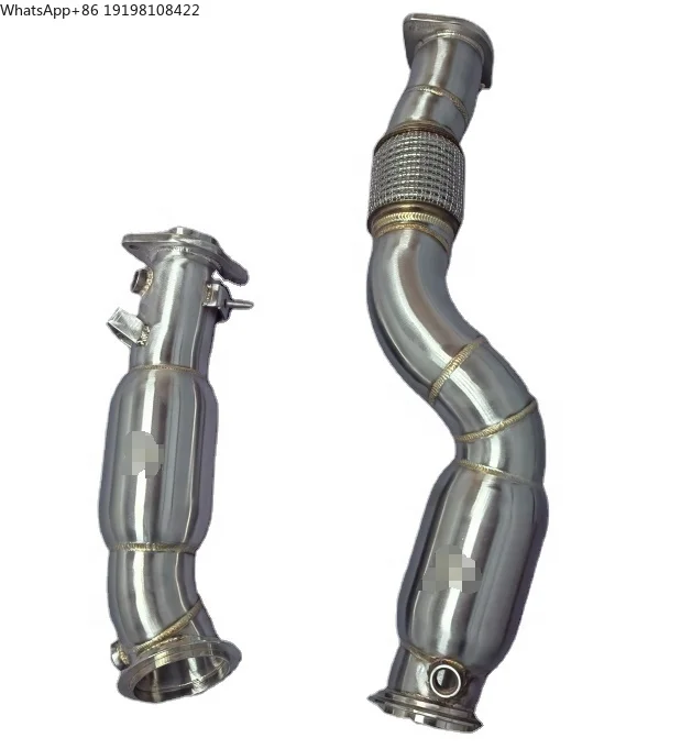 

304 Stainless Steel Exhaust Pipe with Resonator for BMW M3 M4 G80 G82