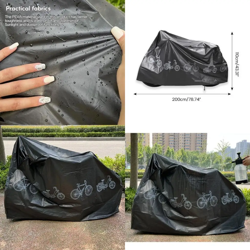 

652F Waterproof Bicycles Cover Durable Bike Rain Shield Sun Protections Cover for Mountain Bike Motorcycle Electric Bike