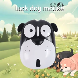 Wireless 2.4G Rechargeable Mouse Cute Dog Mute Button Both Hands For Samll Hand Office Use Gift For Girl Kid System Universal