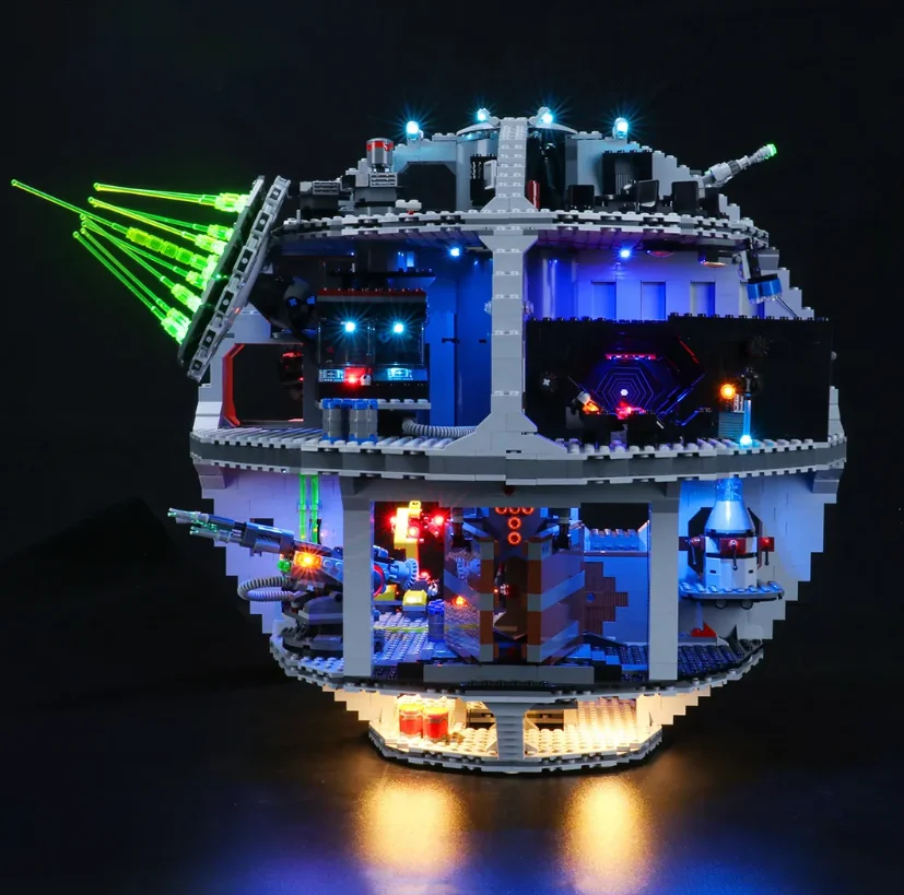 4016PCS Con luci a led DS-1 Piattaforma Death Star Piano Super Grande Ultimate Arma Building Blocks Mattoni Giocattolo Di Natale